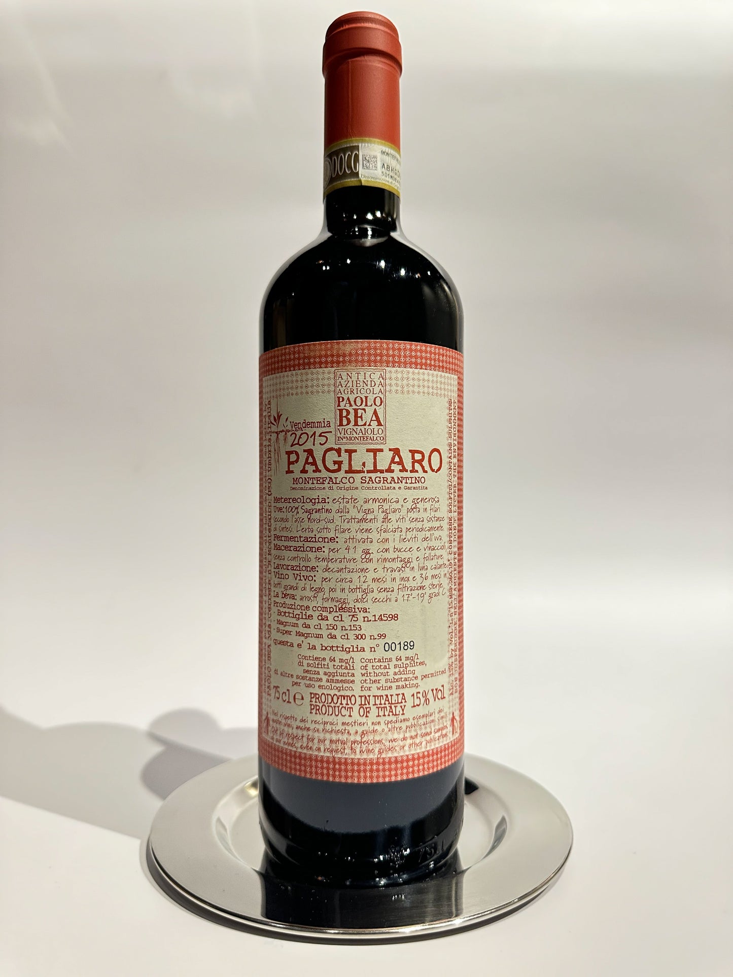 Paolo Bea Sagrantino di Montefalco Secco 'Pagliaro' 2015